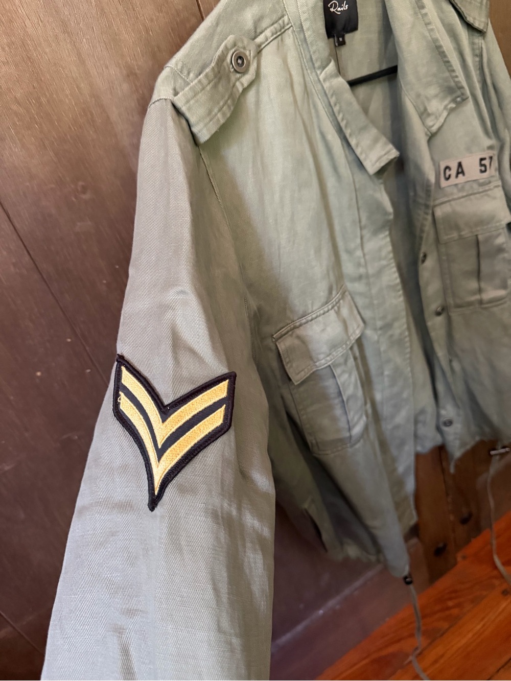Rails Military-Style Light Sage Green Utility Jacket - Picture 4 of 9